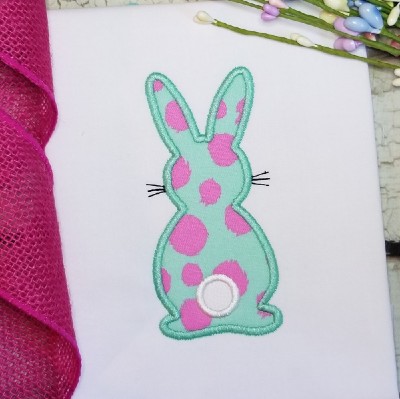 Easter bunny machine applique design